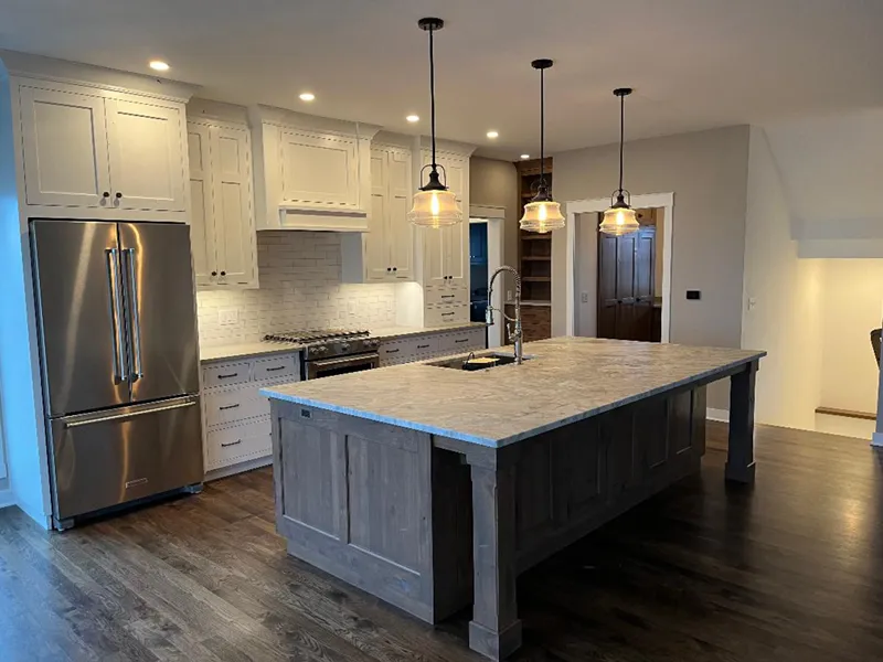 custom new home kitchen construction